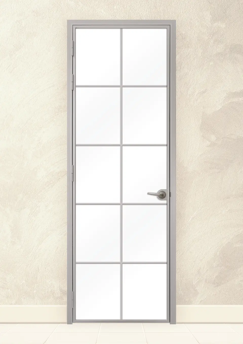 Стъклена врата Lusso L-3 Сив Мат