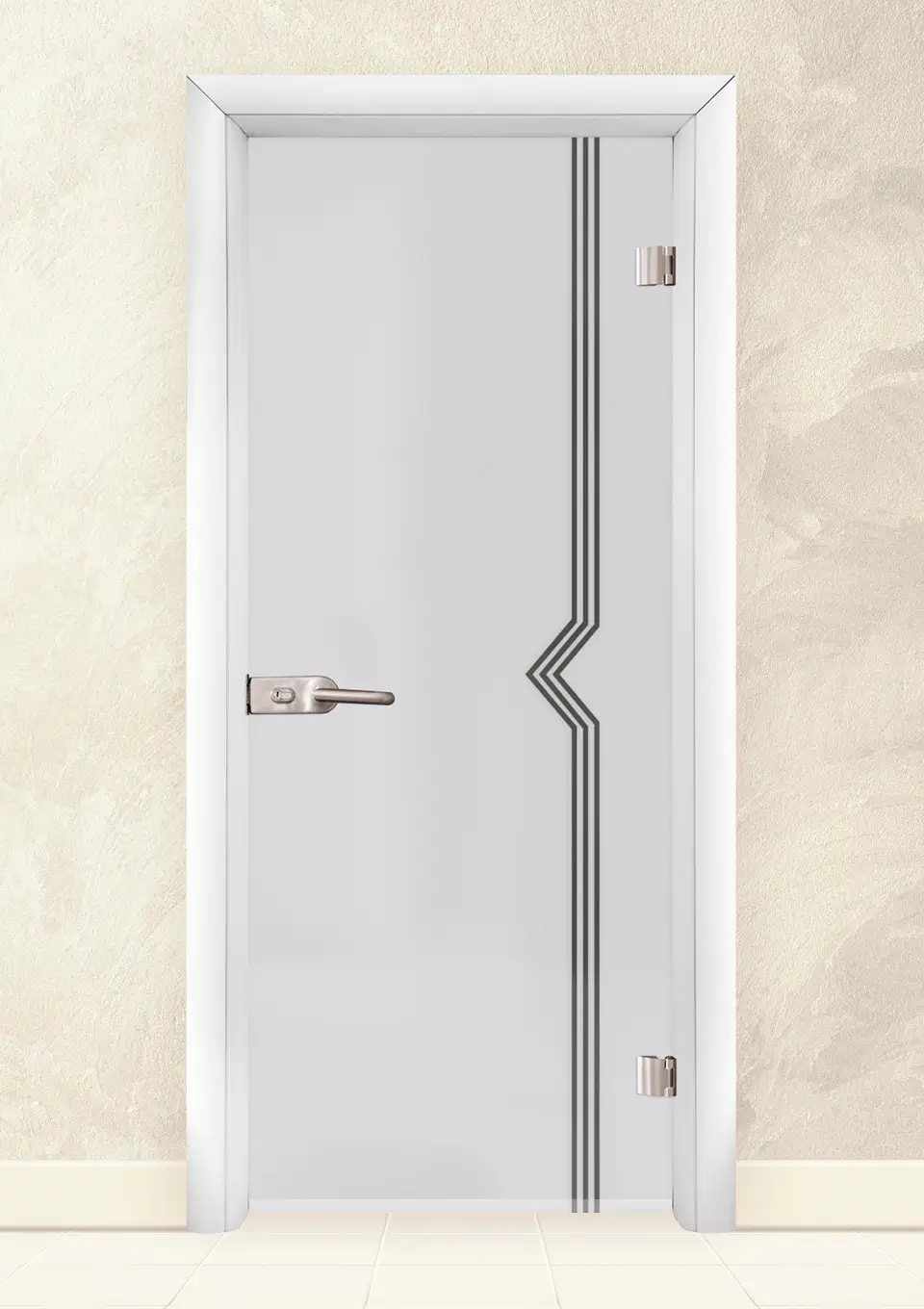 Стъклена интериорна врата Sand G 13-3 Бял