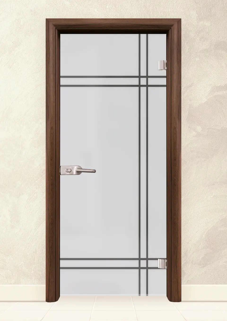Стъклена интериорна врата Sand G 13-8 Орех
