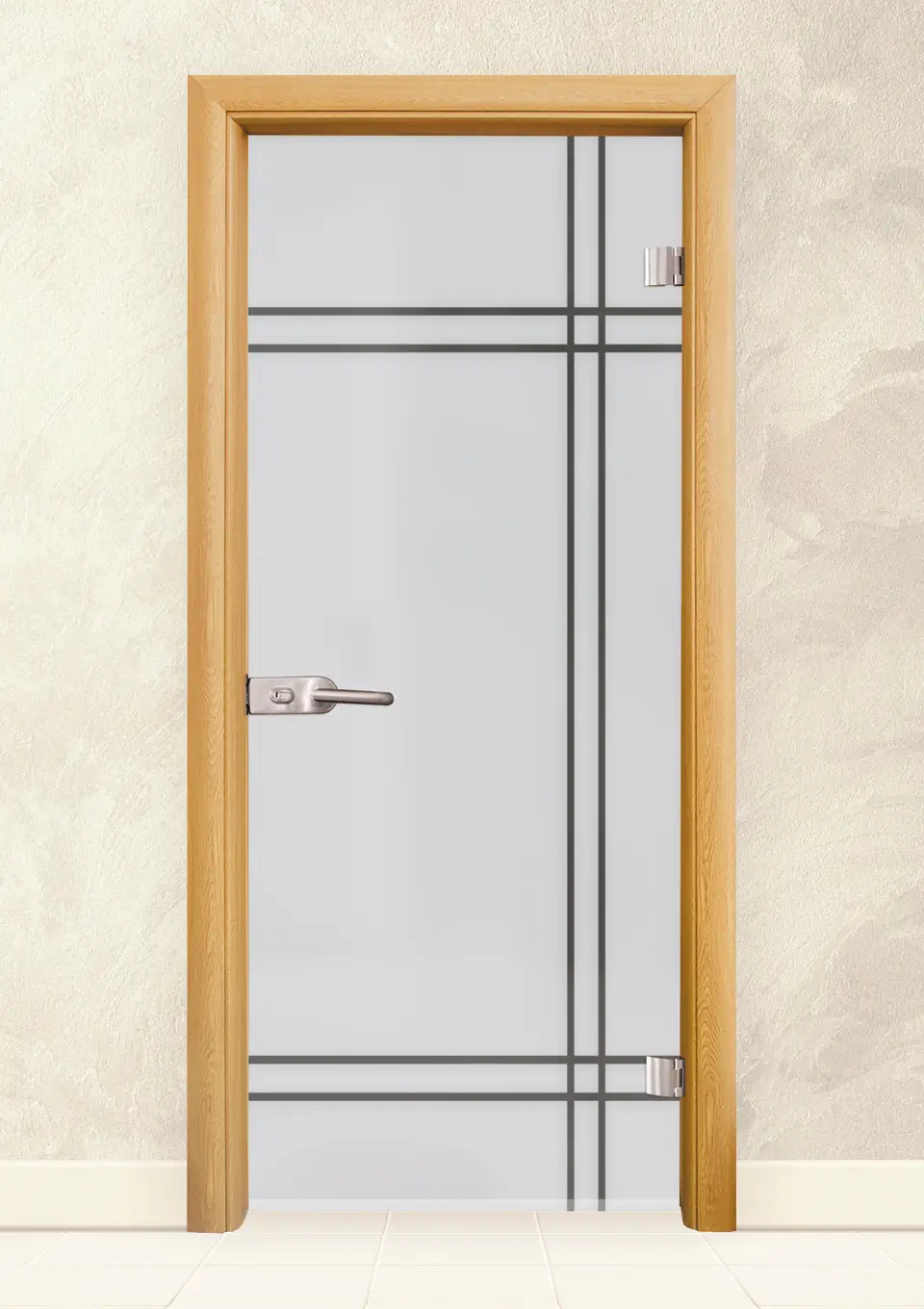 Стъклена интериорна врата Sand G 13-8 Светъл Дъб