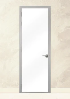 Стъклена интериорна врата Lusso L-0, Сив мат